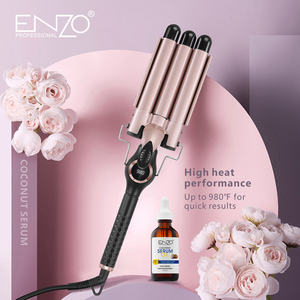 ENZO EN-1968 vente en gros <span class=keywords><strong>fer</strong></span> à friser en céramique <span class=keywords><strong>Waver</strong></span> 3 Triple baril profond <span class=keywords><strong>Waver</strong></span> <span class=keywords><strong>fer</strong></span> à friser plage vagues cheveux sertisseur <span class=keywords><strong>Waver</strong></span> - Product Image 4