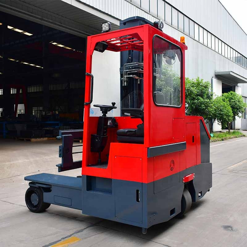 MAX 8m lifting height seated multi direction electric forklift 4-direction reach truck for narrow aisle