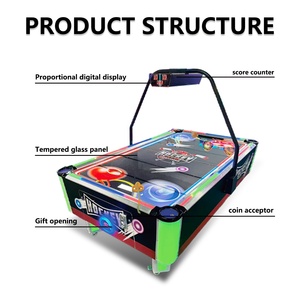 Table de hockey sur air en métal de luxe à monnayeur, machine de jeu d'arcade d'intérieur avec garantie d'un an - <span class=keywords><strong>Sport</strong></span> amusant pour tous les âges - Product Image 3