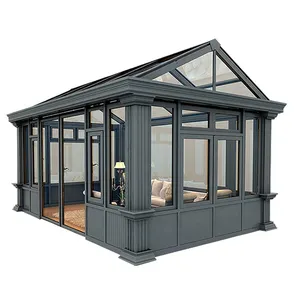 Solárium Prefabricado Independiente con Marco de Aluminio, Techo Solar, Ventana de Vidrio Templado, para Jardín, Casa - Product Image 1