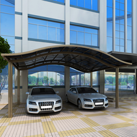 Auvent de stationnement extérieur en aluminium et panneaux, abri de voiture, style élégant et luxueux, personnalisable, bricolage