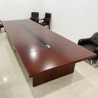 Prix bon marché 2.8M 3.2M grand bureau de réunion mobilier de bureau Table en bois massif Table de négociation