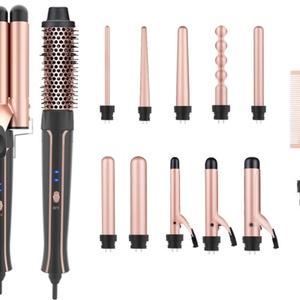 Kit de fer à friser 13-en-1 avec brosses et fûts interchangeables en céramique - Product Image 1