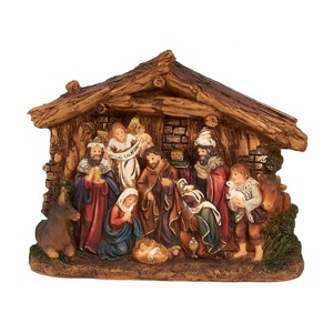 Figurina di <span class=keywords><strong>presepe</strong></span> di natale dipinta a mano Decorchristian Holy Family Figure con Baby Jesus <span class=keywords><strong>presepe</strong></span> Figurine artigianato artistico - Product Image 1