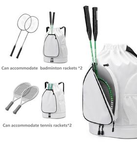 Wholesale Basketball Badminton Sports Racket Bags Drawstring Training Tennis Racket Backpack with <b>Shoe</b> Compartment - Product Image 3