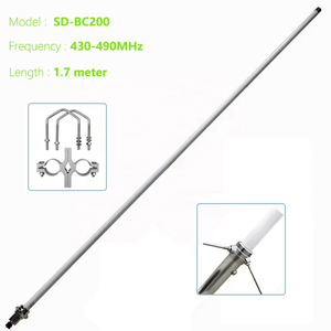 เสาอากาศฐานกลางแจ้งแบบติดตั้งถาวร 1.7 ม. UHF 433MHz 6.5dBi ทำจากไฟเบอร์กลาส พร้อมหัวต่อแบบ N-female หรือแบบกำหนดเองได้ - Product Image 2