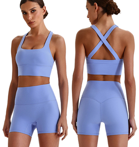Ensemble <span class=keywords><strong>de</strong></span> yoga 2 pièces effet seconde peau, soutien-gorge <span class=keywords><strong>de</strong></span> <span class=keywords><strong>sport</strong></span> dos croisé et legging <span class=keywords><strong>de</strong></span> yoga, séchage rapide, extensible dans les quatre sens, en Nylon/Spandex, pour le <span class=keywords><strong>sport</strong></span> et la gym - Product Image 1