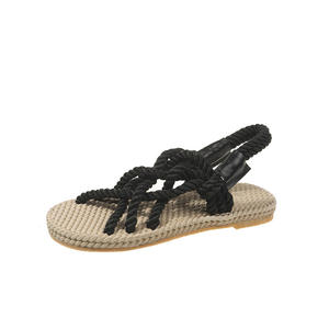 2026 estate nuove scarpe da erba fatte a mano <span class=keywords><strong>sandali</strong></span> da <span class=keywords><strong>donna</strong></span> <span class=keywords><strong>corda</strong></span> di canapa tessitura Internet rosso Versatile all'aperto <span class=keywords><strong>sandali</strong></span> da spiaggia romani <span class=keywords><strong>donna</strong></span> - Product Image 6