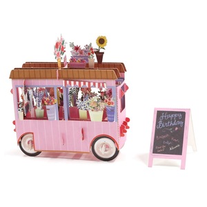 Biglietto d'Auguri 3D Pop-up per San Valentino Qixi, Carrozza con Fiori, Regalo Creativo Fatto a Mano, Scultura in Cartone per Dichiarazioni d'Amore - Product Image 2