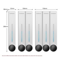 Distributeur de savon mural ABS personnalisable pour shampoing et gel douche, sans perçage, avec couvercle intégré pour salle de bain