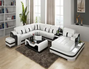 Furnitur Ruang Tamu Sofa Set Sofa Modern Dubai Modern Sofa Kulit Set 2021 Desain Modern Sofa Kayu Furnitur Ruang Tamu