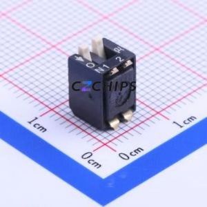 DSPV02LSGET DIP Switch SMD-4P,6.5x9mm Switch Piano Key Single Pole Single Throw 2 2.54mm - Product Image 1