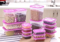 Lot de 17 boîtes de conservation alimentaire en plastique pour réfrigérateur, grande capacité, pour la fraîcheur des légumes - Vente Flash RTS