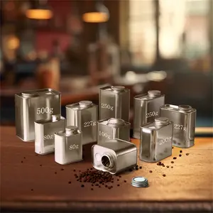 Atacado impressão design grau alimentício hermético redondo preto fosco latas de café personalizado lata chá metal latas recipiente com tampa