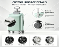 Valise de voyage unisexe pour enfants avec siège bébé amovible, roulettes, serrure, fonction trotteur, OEM/ODM, bagage cabine