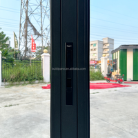 Portes pliantes à panneaux de verre en alliage d'aluminium au design moderne avec charnières de quincaillerie Stores de portes pliantes Raccords pour villas
