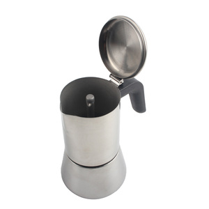 Cafetière à percolation en acier inoxydable, forme cylindrique, poignée ergonomique, design minimaliste, outil pour préparer le café, cafetière Moka - Product Image 6