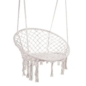 Rotan Hangende Stoel Schommels Voor Volwassenen Indoor Hangende Stoelen Macarame Schommel Stoel