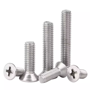 Viti per <span class=keywords><strong>Legno</strong></span> Personalizzate in Acciaio Inox 304 e Acciaio al Carbonio, Filettatura Metrica ISO Grossa, <span class=keywords><strong>Testa</strong></span> Piatta con Incavo a Croce - Product Image 4