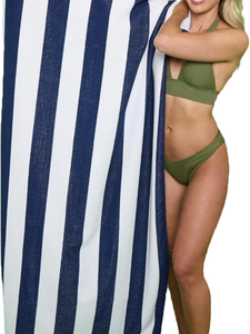 Serviette de plage personnalisée en microfibre, séchage rapide, coupe-vent, anti-sable, imprimée, pour l'été et la plage - Product Image 1