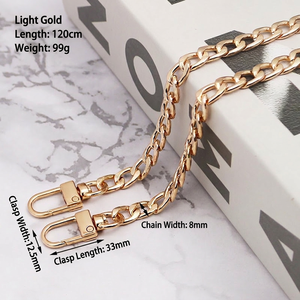 Cadena Plana <span class=keywords><strong>de</strong></span> Metal con Baño <span class=keywords><strong>de</strong></span> Aleación <span class=keywords><strong>de</strong></span> Color Sólido al por Mayor <span class=keywords><strong>de</strong></span> Fábrica <span class=keywords><strong>para</strong></span> <span class=keywords><strong>Bolsos</strong></span>, Accesorios <span class=keywords><strong>de</strong></span> <span class=keywords><strong>Bolsos</strong></span>, Correa Resistente y Duradera en Stock - Product Image 2