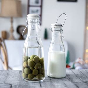 Vente en gros 1000ml/1500ml Soda Verre <span class=keywords><strong>Swing</strong></span> Top Bouteille avec poignée pour jus et <span class=keywords><strong>lait</strong></span> Bon marché d'usine - Product Image 1