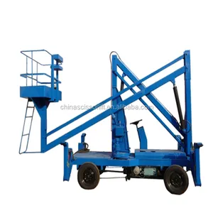 10.5m 12m 14m empat roda penggerak teleskopik Boom Lift Max Power hidrolik Trolley Lift up Table