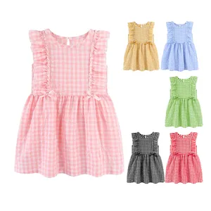 100% Cotton Girls Dresses Custom OEM ODM 2T-7T Lovely Dresses For Girls Dress For Kids Girl