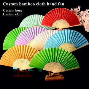 Sublimation Blanks Durable DIY Bamboo Fabric Plain Small Japanese <b>Hand</b> <b>Fan</b> - Product Image 5