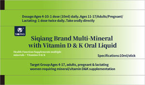 Siqiang thương hiệu bổ sung chất lỏng uống đa khoáng chất bổ sung vitamin D & <span class=keywords><strong>K</strong></span> cho thanh thiếu niên trẻ sơ sinh người lớn - Product Image 6