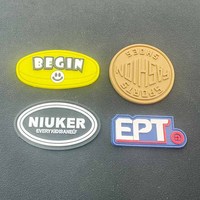 Consen petite quantité minimale de commande logo personnalisé marque lettre surélevée en caoutchouc PVC étiquette de patch pour tissu/sac