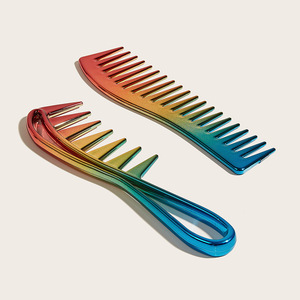 Peigne à dents larges Playboy, grand peigne doré étincelant pour massage et coiffage, pour hommes et adultes - Product Image 4