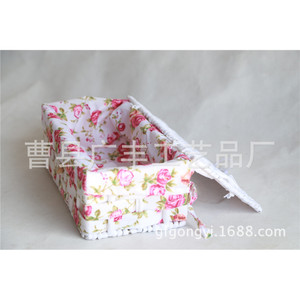 Boîte à mouchoirs rustique en tissu et osier, à usage domestique, en voiture ou en salle de bain - Product Image 4