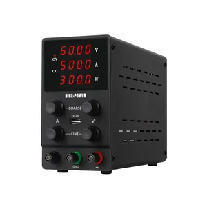 NICE-POWER SPS605 60V 5A Black Dc Regulated Power Supply Mini Variable Switching Smart Cooling Maintenance Inspection Power