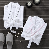 Nouvel ensemble de peignoirs pour couple automne-hiver - Style coréen, manches longues, grande taille, vêtements de nuit pour femmes et peignoir de bain pour hommes