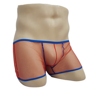 Nuova Lingerie Sexy da <span class=keywords><strong>Uomo</strong></span> 2016 dal Design Unico, Intimo Traspirante in Rete Trasparente Elasticizzata, Boxer Aderenti - Product Image 3