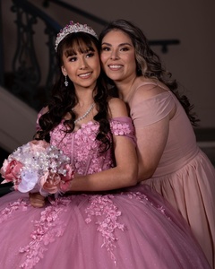 Gaun Quinceanera Mumuleo Warna Pink Model Off-Shoulder Dengan Korset Rosa Vestido de XV - Product Image 4