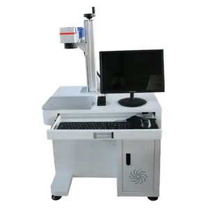 Mini máquina de marcação a laser de fibra portátil, desktop, máquina de gravação do laser, 20w 30w 50w 100w para o aço do metal