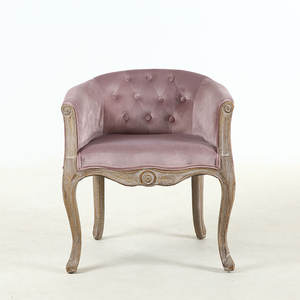 Phong Cách Hiện Đại Sang Trọng Màu Hồng Nhung Cao Su Mạnh Gỗ Phòng Ngủ Mềm Mại Thoải Mái Giải Trí Ghế - Product Image 2