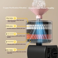 Fontaine à eau automatique pour animaux de compagnie, antibactérienne, en céramique de qualité supérieure, grande capacité de 1,5 L, ultra-silencieuse, avec circulation d'eau, empêchant la formation de points noirs