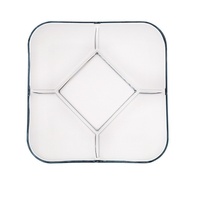 Hxglass Borosilicate Verre Trempé Carré Jetable Plat Écrou Plaque 5 Sections Divisées Micro-ondes 9 10 Pouces Plaque Plat
