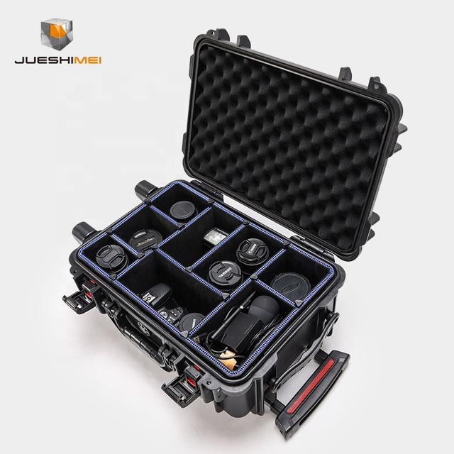 Custom L430 Plastic Hard Rolling Tool Box Shockproof Waterproof Camera Storage Case with Wheels Foam