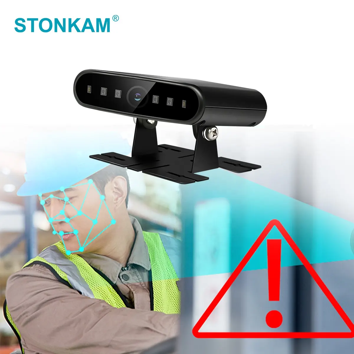 STONKAM Driver Fatigue Monitoring Warning System with driver fatigue monitor system with recording driver behavior