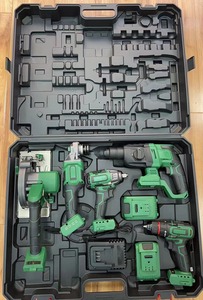 Factory 20v Power Drills <b>Tool</b> <b>Set</b> Kit Portable Cordless Brushless 21v Cordless Drill Lithium Battery Power <b>Tools</b> Kit - Product Image 2