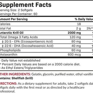 Stokta Sıcak Fırsat Antarktika <span class=keywords><strong>Krill</strong></span> Yağı Yumuşak Kapsülleri - 2000mg 120 Adet <span class=keywords><strong>Omega</strong></span>-<span class=keywords><strong>3</strong></span> EPA DHA Fosfolipitler Uyumlu Besin Takviyesi - Product Image 2