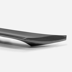 Carbon Fiber Rear Spoiler Wing Shaped Polished Finish Tuning Style for Rear Trunk Installation with <b>Glue</b> Tape or Screws - Product Image 3