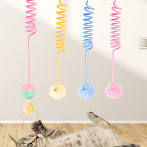 Interactive <strong>Cat</strong> Teaser Toy Suction Cup Base Elastic <strong>String</strong> Rabbit Fur Ball Daily Entertainment <strong>Cat</strong> Supplies - Product Image 1