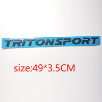 Autocollant de logo de capot avant Trionsport 3D ABS Chrome Noir Mat pour Mitsubishi Triton Sport L200 L300, 0,5 mm, autocollants de voiture, 1 an de garantie