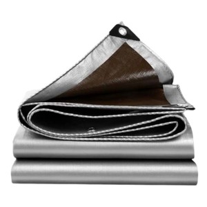 Boxin Silver Brown Tarpaulin 1m <b>Sunscreen</b> <b>Waterproof</b> Antiaging Outdoor Cover Lightweight UV Protection - Product Image 1