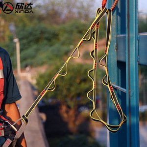 Cuerda de yoga Vouix de 180 cm, correa plana duradera de color amarillo para entrenamiento de flexibilidad - Product Image 5